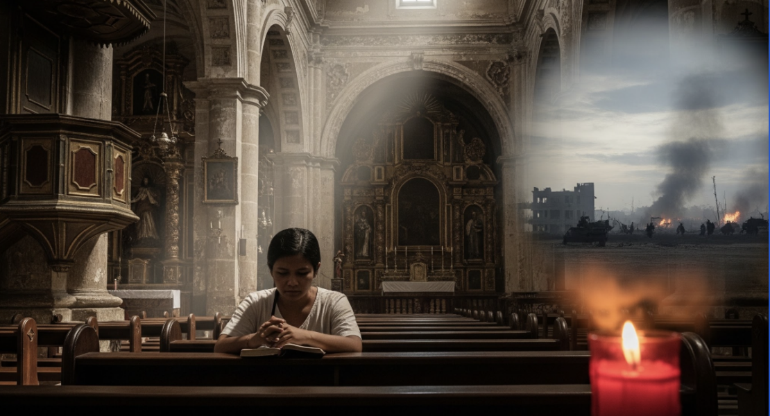 Image suggesting a need to use this Holy Week as a time to reflect on the oil crisis